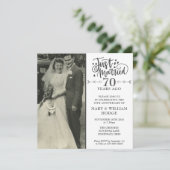 70周年記念たった今結婚しました結婚の写真広場 招待状 (スタンド正面)