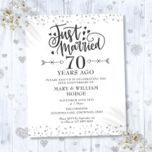 70周年記念の結婚式 招待状
