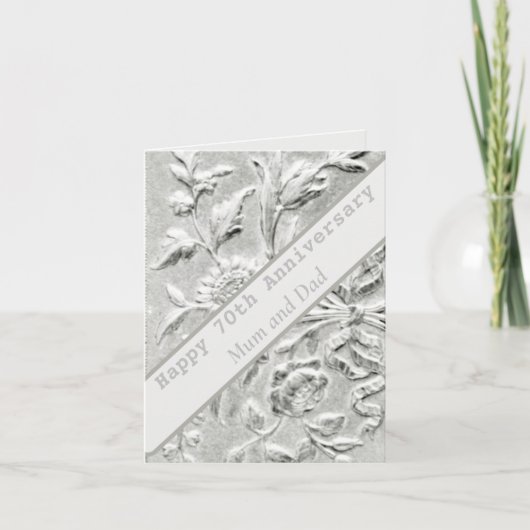 70周年記念の編集可能カード カード (正面)