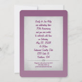 70周年記念の銀婚式 招待状 (裏面)