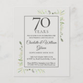70周年記念グリーンウェディング招待状 (正面)