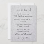 70周年記念シルバーホワイトローズメタリック 招待状 (裏面)