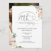 70周年記念ハートスクリプトフローラ写真 招待状 (正面/裏面)