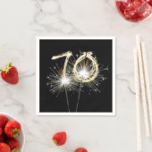 70周年記念パーティースパーカーズオンブラック スタンダードカクテルナプキン (インサイチュ)