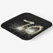 70周年記念パーティースパーカーズオンブラック ペーパープレート (傾斜あり)