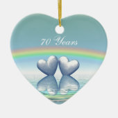 70周年記念プラチナハート セラミックオーナメント (正面)