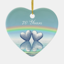 70周年記念プラチナハート セラミックオーナメント