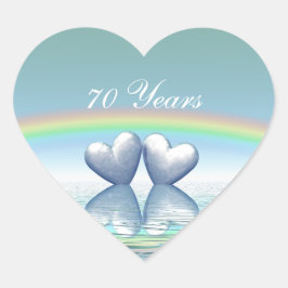 70周年記念プラチナハート ハートシール