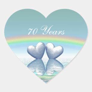70周年記念プラチナハート ハートシール