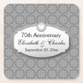 70周年記念プラチ結婚ナZ03 スクエアペーパーコースター (正面)
