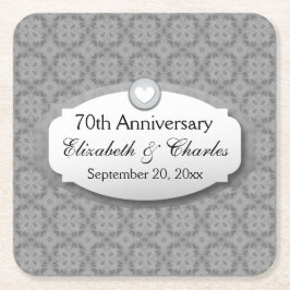 70周年記念プラチ結婚ナZ03 スクエアペーパーコースター
