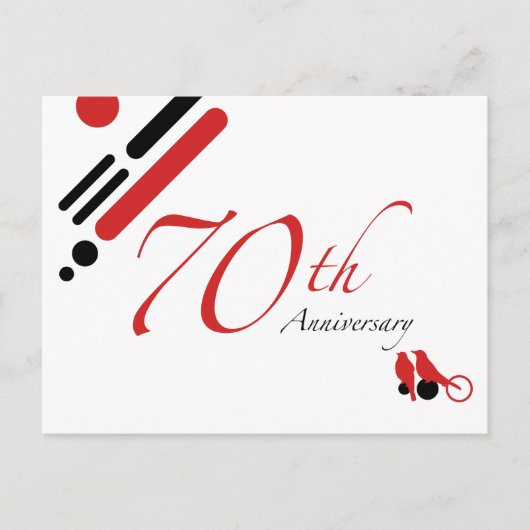 70周年記念モダン（鳥） ポストカード (正面)