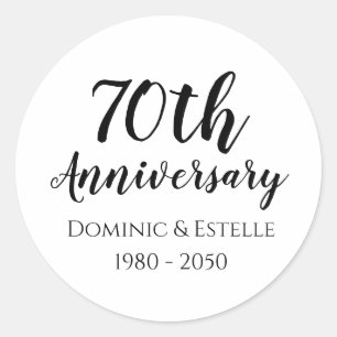 70周年記念ラウンド型封筒シール ラウンドシール