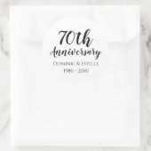 70周年記念ラウンド型封筒シール ラウンドシール (バッグ)