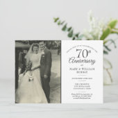 70周年記念ラブハートコンフェティ結婚式写真 招待状 (スタンド正面)
