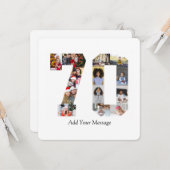 70周年記念写真コラージュ カード (正面/裏面インサイチュ)
