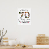 70周年記念写真結婚コラージュパーティーサイン ポスター (キッチン)