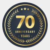 70周年記念封筒用シール ラウンドシール (正面)