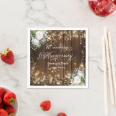 70周年記念結婚のストリングラ素朴イト スタンダードカクテルナプキン (インサイチュ)