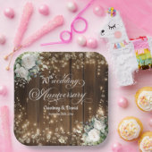 70周年記念結婚のストリングラ素朴イト ペーパープレート (パーティー)