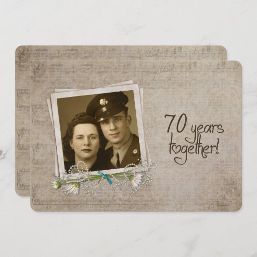 70周年記念結婚オープンハウス 招待状 (正面/裏面)