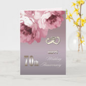 70周年記念結婚グリーティングカード カード (黄色い花)