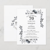 70周年記念結婚フローラ招待状 (正面/裏面)