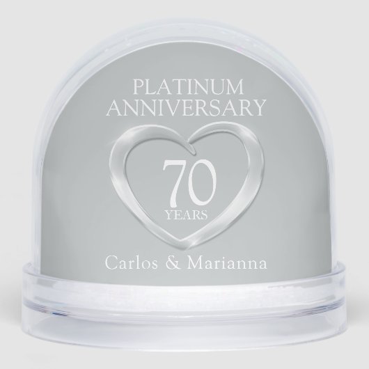 70周年記念結婚プラチナハート写真 (正面)