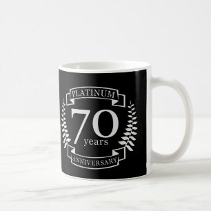 70周年記念結婚プラチナ コーヒーマグカップ