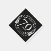 70周年記念結婚プラチナ スタンダードカクテルナプキン (角)