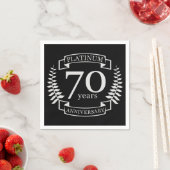 70周年記念結婚プラチナ スタンダードカクテルナプキン (インサイチュ)