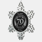 70周年記念結婚プラチナ スノーフレークピューターオーナメント (右)