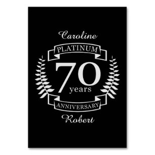 70周年記念結婚プラチナ テーブルナンバー