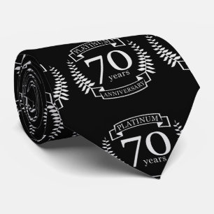 70周年記念結婚プラチナ ネクタイ