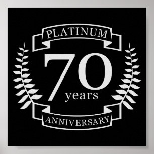 70周年記念結婚プラチナ ポスター