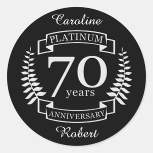 70周年記念結婚プラチナ ラウンドシール