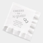 70周年記念結婚応援2ハート 箔ナプキン (左)