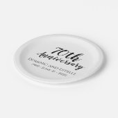 70周年記念結婚紙カスタムプレート ペーパープレート (アングル)