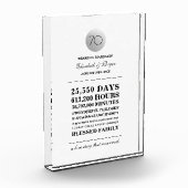 70周年記念結婚贈りカスタム物プラーク フォトブロック (左)