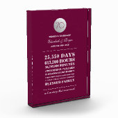 70周年記念結婚贈りカスタム物プラーク フォトブロック (左)