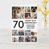 70周年13回フォトコラージュ白黒 カード (黄色い花)