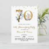 70周年 ゴールド フラワーリング 招待状 (スタンド正面)