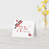 70周年（鳥たち） カード (黄色い花)