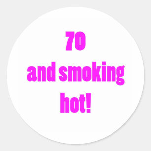 70喫煙熱 ラウンドシール