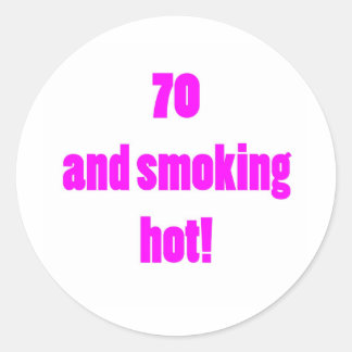 70喫煙熱 ラウンドシール