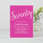 70回スクリプトピンク70歳の誕生日パーティー 招待状 (スタンド正面)