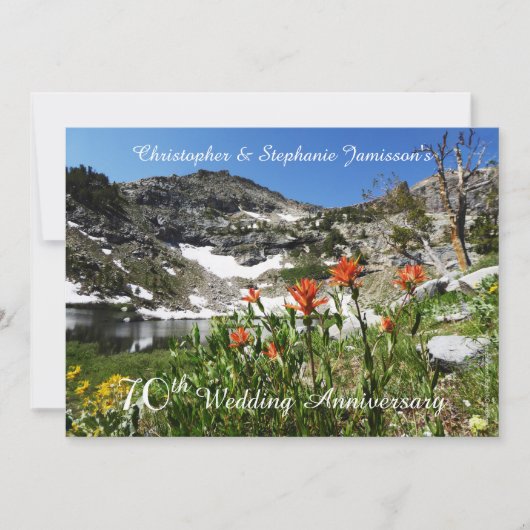 70回目の結婚記念日　ご招待　野生の花たち 招待状 (正面)