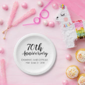 70回目の結婚記念日 カスタム紙皿 ペーパープレート (パーティー)
