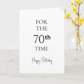 70回目の誕生日おめでとう カード (黄色い花)