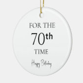 70回目の誕生日おめでとう セラミックオーナメント (左)